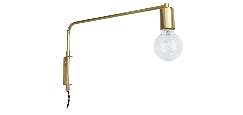 Złota lampa ścienna