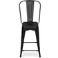 Taboret barowy z oparciem - design industrialny - 60cm - Stylix