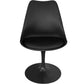 Chaise de salle à manger - Chaise pivotante noire - Tulip