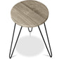 Set of 2 side tables - Industrial design - Wood and metal - Hairpin