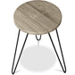 Set of 2 Side Tables - Industrial Design - Wood and Metal - Hairpin - gallery 3