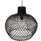 Lustre de plafond en rotin noir - Suspension de style Boho Bali - Cham