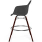 Velvet Bar Stool - Scandinavian Design and Dark Wood Legs - Nordika