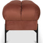 Chesterfield Style Bench Upholstered In Velvet With Iron Legs - Hamptons