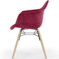 Velvet Dining Chair - Scandinavian Design and Wooden Legs - Nordika