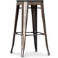 Barstol - Industriell Design - Tre & Metall - 76cm - Stylix
