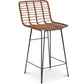 Tabouret de bar en osier - Boho Bali Design -65cm - Catori