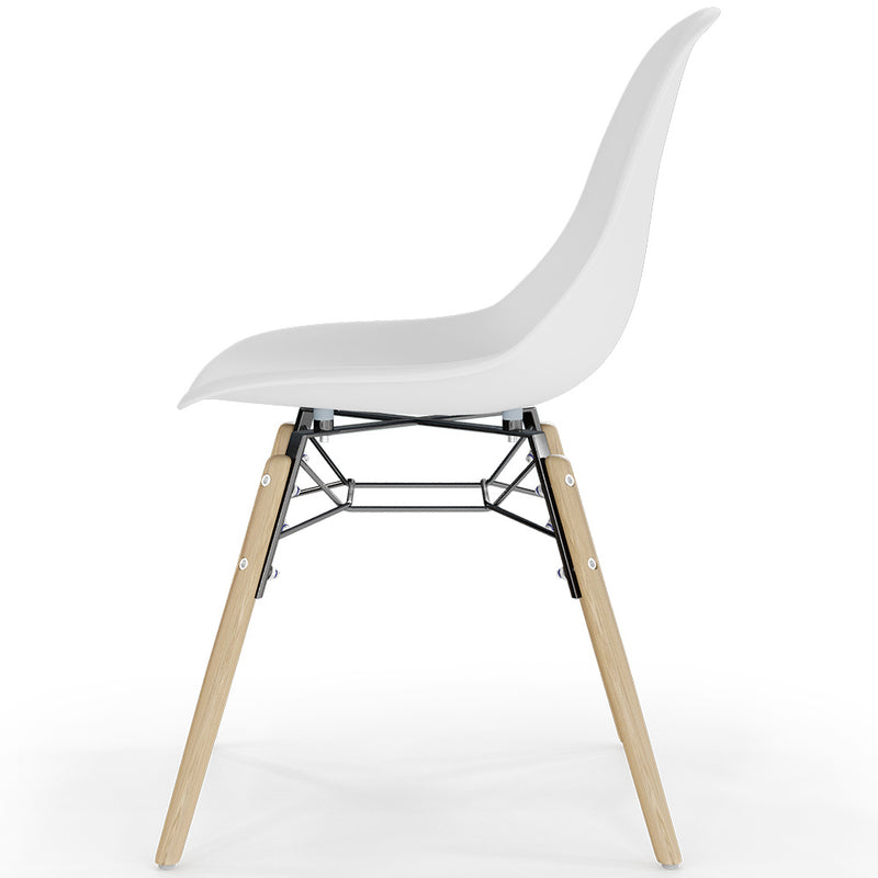 Dining Chair - Scandinavian Design - Wooden Legs - Pack of 4 - Skögur