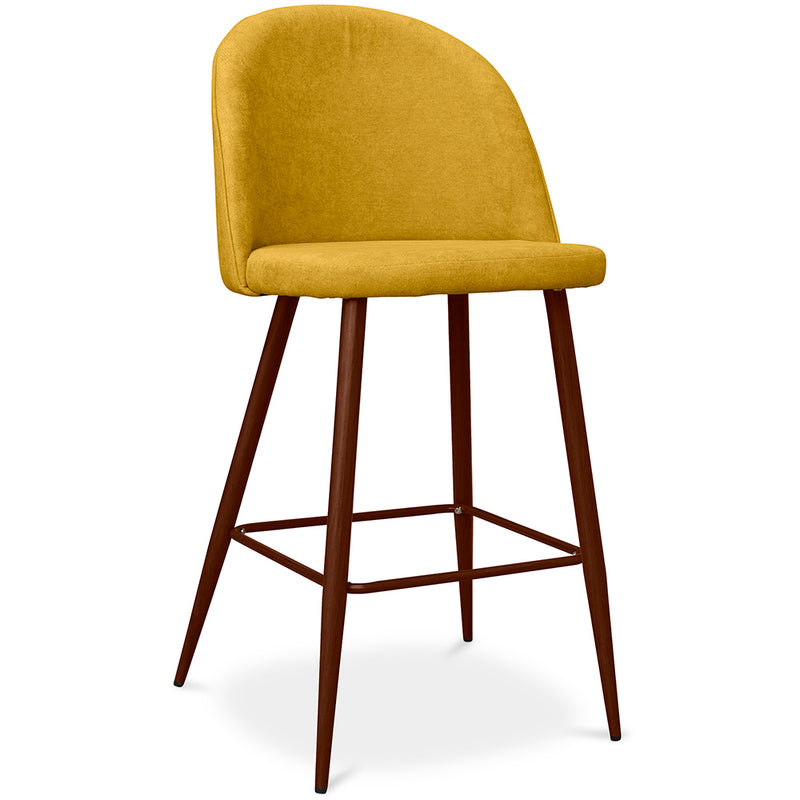 Fabric Upholstered Stool - Scandinavian Design - 66cm- Evelyne