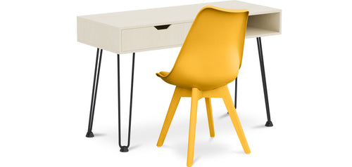 Ensemble de Bureau en Bois - Design Scandinave - Andor + Chaise de Salle à Manger - Design Scandinave - Denisse