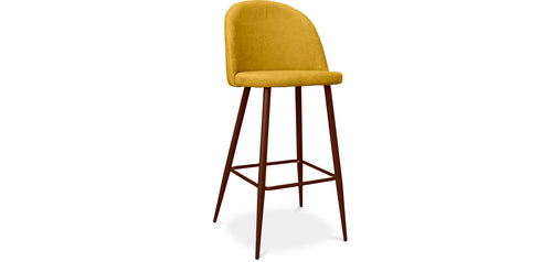 Tabouret rembourré en tissu - Design scandinave - 73cm - Evelyne