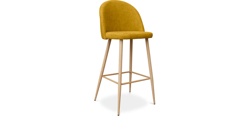 Tabouret tapissé en tissu - design scandinave - 73cm - Evelyne