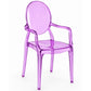Sedia da pranzo trasparente - Design con braccioli - Victoria Queen