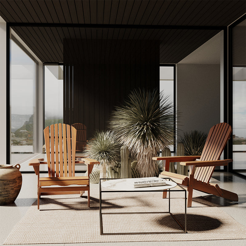 Wooden Outdoor Chair with Armrests - Adirondack Garden Chair - Adirondack - gallery 5