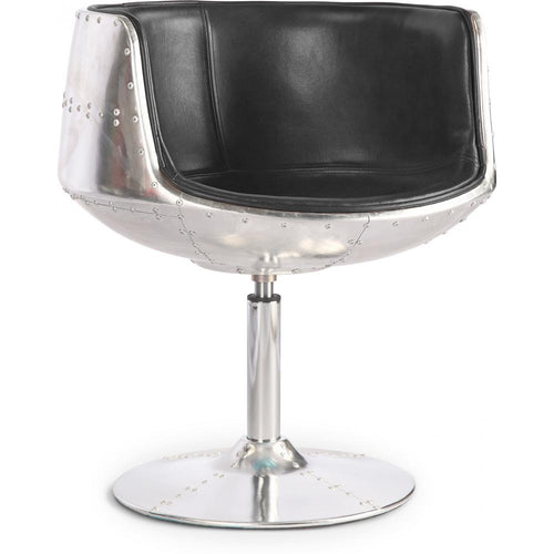 Chaise Cognac Aviator - Style Eero Aarnio - Cuir Premium