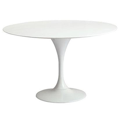 Rundt spisebord 110 cm med MDF bordplade og metalstel – Moderne og elegant design