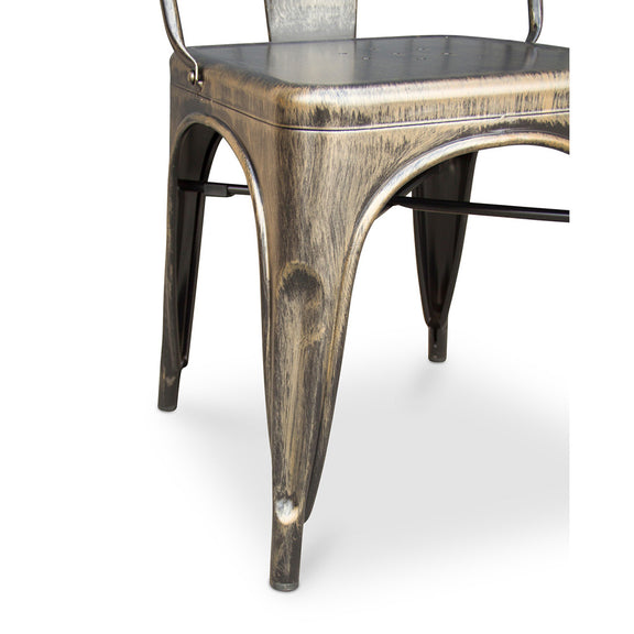 Dining chair Tolix Style Industrial Design Square Metal - New Edition - gallery 9