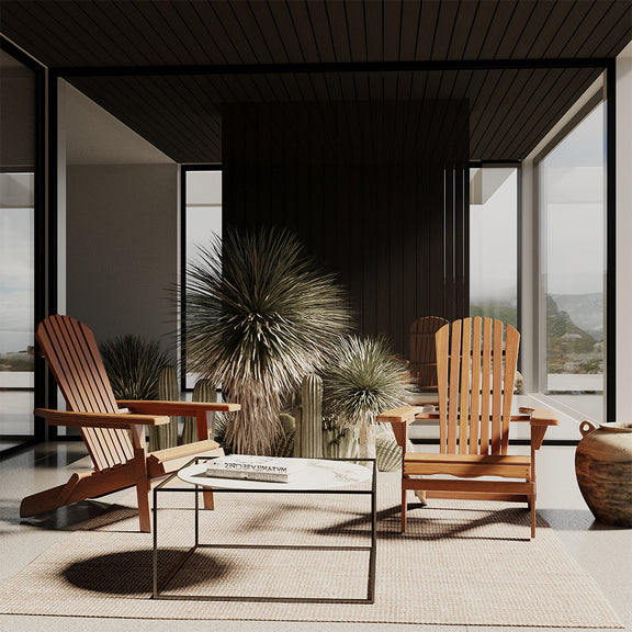 Wooden Outdoor Chair with Armrests - Adirondack Garden Chair - Adirondack - gallery 6