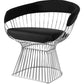 Silla de comedor con reposabrazos - Cuero sintético y metal - Barrel