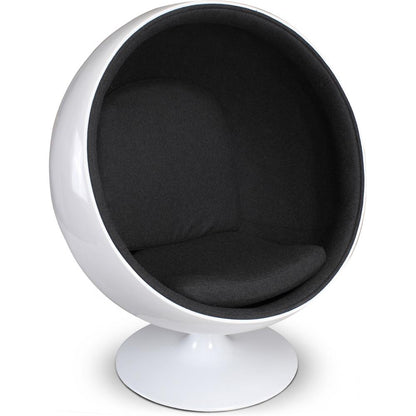 Fauteuil design boule - Tissu rembourré - Batton