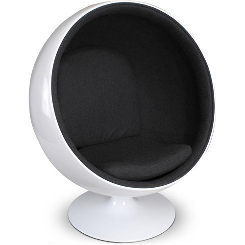 Fauteuil design boule - Tissu rembourré - Batton