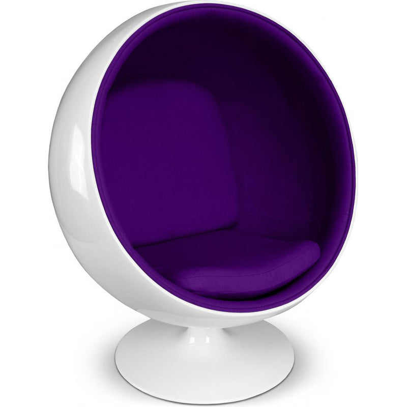 Fauteuil design boule - Tissu rembourré - Batton