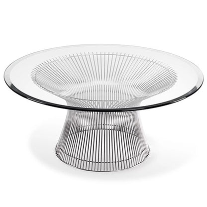 Table basse ronde - Design en verre - Barrel