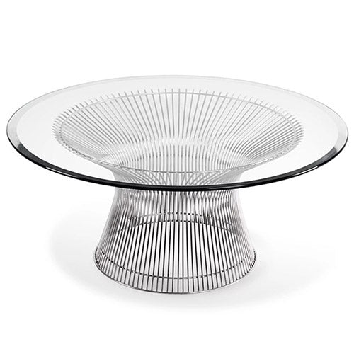 Table basse ronde - Design en verre - Barrel