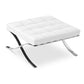 Upholstered faux leather footrest - Town