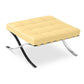 Upholstered faux leather footrest - Town