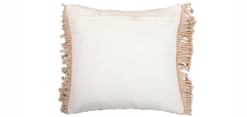 Square Cotton Cushion in Boho Bali Style, cover + filling - Sefira