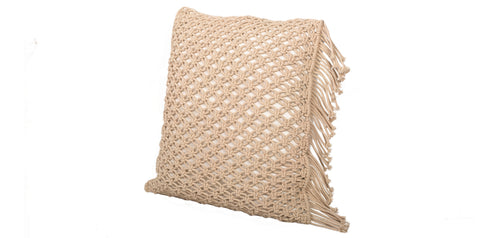 Almofada quadrada de algodão ao estilo Boho Bali, capa + enchimento - Clementine