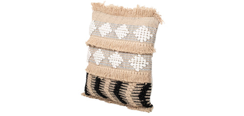 Almofada quadrada de algodão ao estilo Boho Bali, capa + enchimento - Herai
