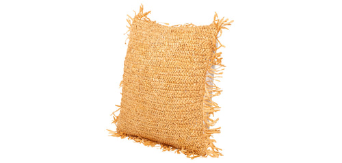 Capa + enchimento para almofada quadrada Boho Bali em ráfia - Alicia