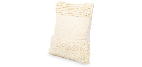 Square Cushion in Boho Bali Style, Cotton & Wool, cover + filling - Mantra