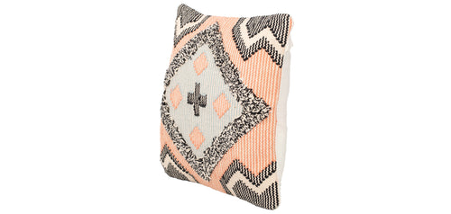 Capa + enchimento para almofada quadrada de algodão, estilo Boho Bali - Prudence