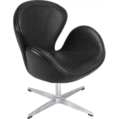 Armchair with Armrests - Upholstered in Leather - Svin