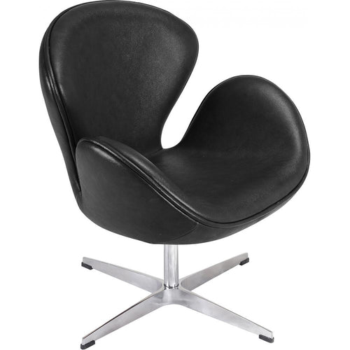 Fauteuil avec Accoudoirs - Revêtu de Cuir - Svin