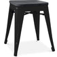 Taburete Diseño Industrial - Madera y Acero - 46cm - Stylix