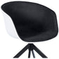 Upholstered Office Chair with Armrests - Black and White Desk Chair - Jodie - gallery 8