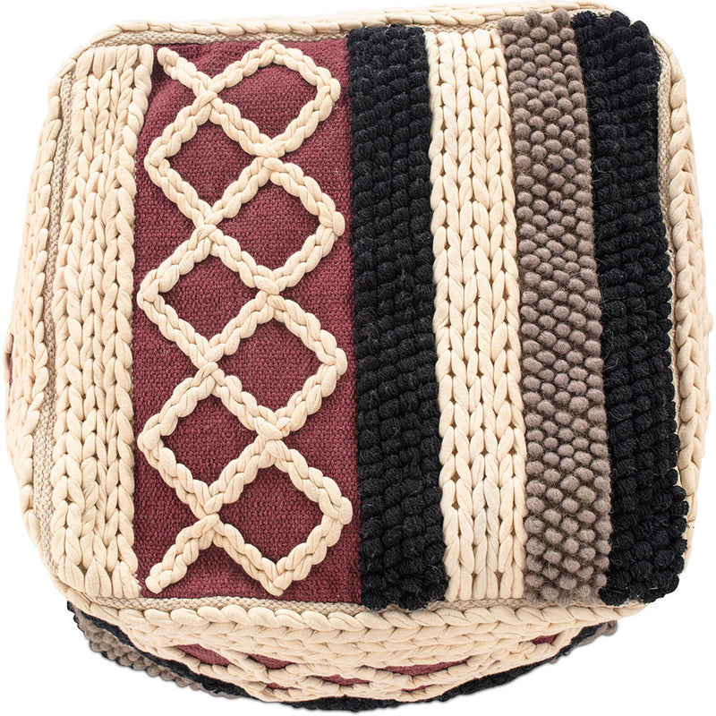 Pouffe Boho ; Square in Cotton - Lonbay Bali - gallery 5