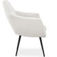 Upholstered boucle accent chair in white - Eila - gallery 5