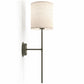 Lamp Wall Light - Black with Fabric Shade - Dena - gallery 4