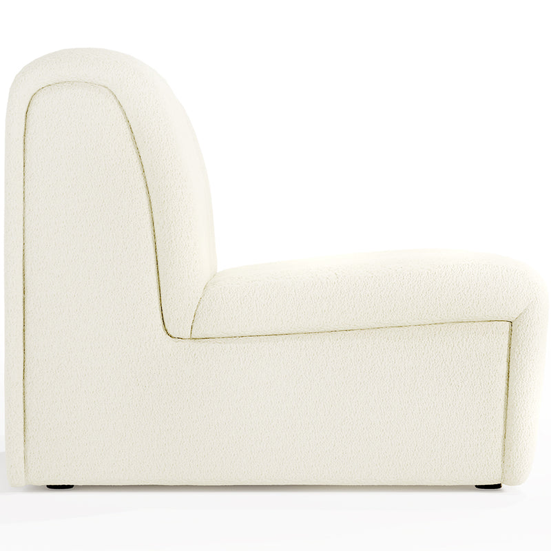 Canapé Module Droit - Revêtu de Tissu Bouclé - Herrindon