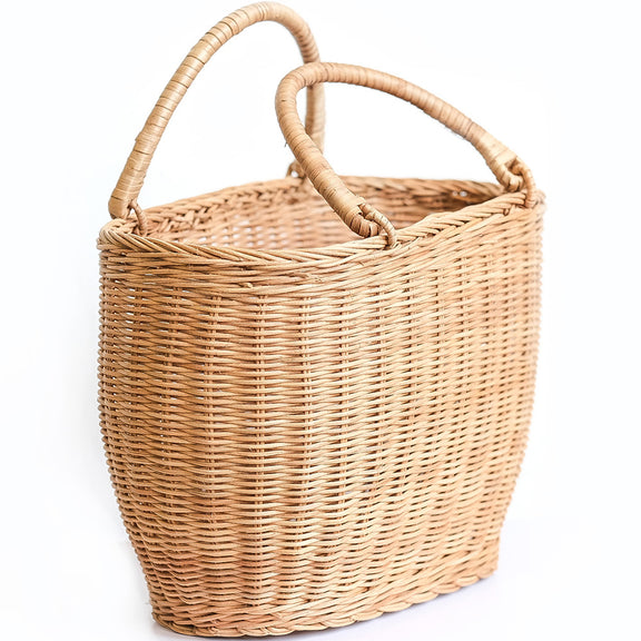 Rattan Basket with Handles - Keray - gallery 5