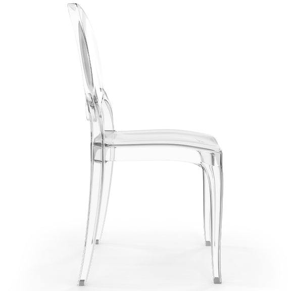 Pack of 4 Dining Chairs Transparent - Estilo Victoria - gallery 7