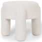 Stool Upholstered In Off-White Bouclé Fabric – Modern Seat For Living Room And Bedroom - Boreta