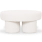 Designer Ottoman In White Bouclé – Modern Coffee Table - Sera