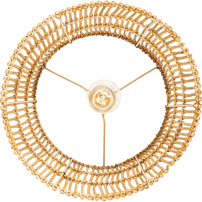 Hanging Lamp Boho Style Natural Rattan - An