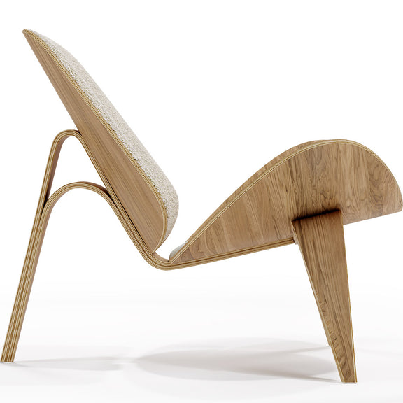 Designer armchair - Scandinavian armchair - Boucle upholstery - Lucy - gallery 4